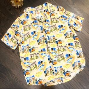 CC CALIFORNIA Men’s LAS VEGAS Road Trip Short Sleeve Hawaiian Camp Shirt Large